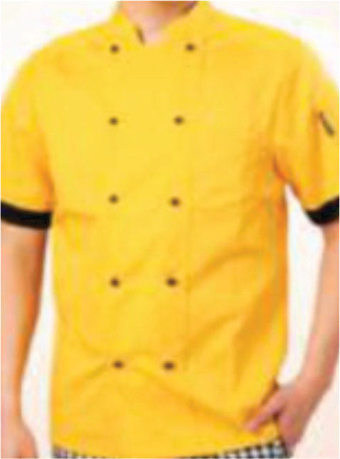 Chef Coat – Short Sleeve (Yellow) – ECC-108