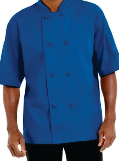 Chef Coat – Short Sleeve (Royal Blue) – ECC-110