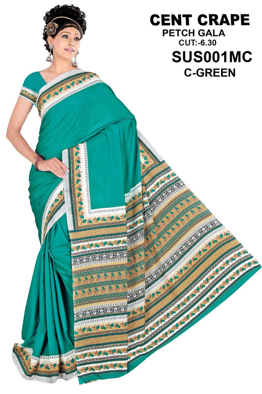 Saree Sari Premium Work Wear - SUS001MC C-GREEN