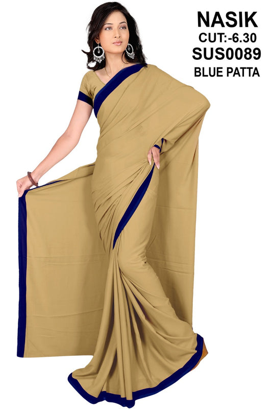 Saree Sari Premium Work Wear - SUS0089 NASIK  BLUE PATTA