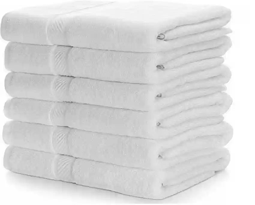 Hand Towel Premium Cotton White Size 17" x 28" 150 Grams Code HTW-03