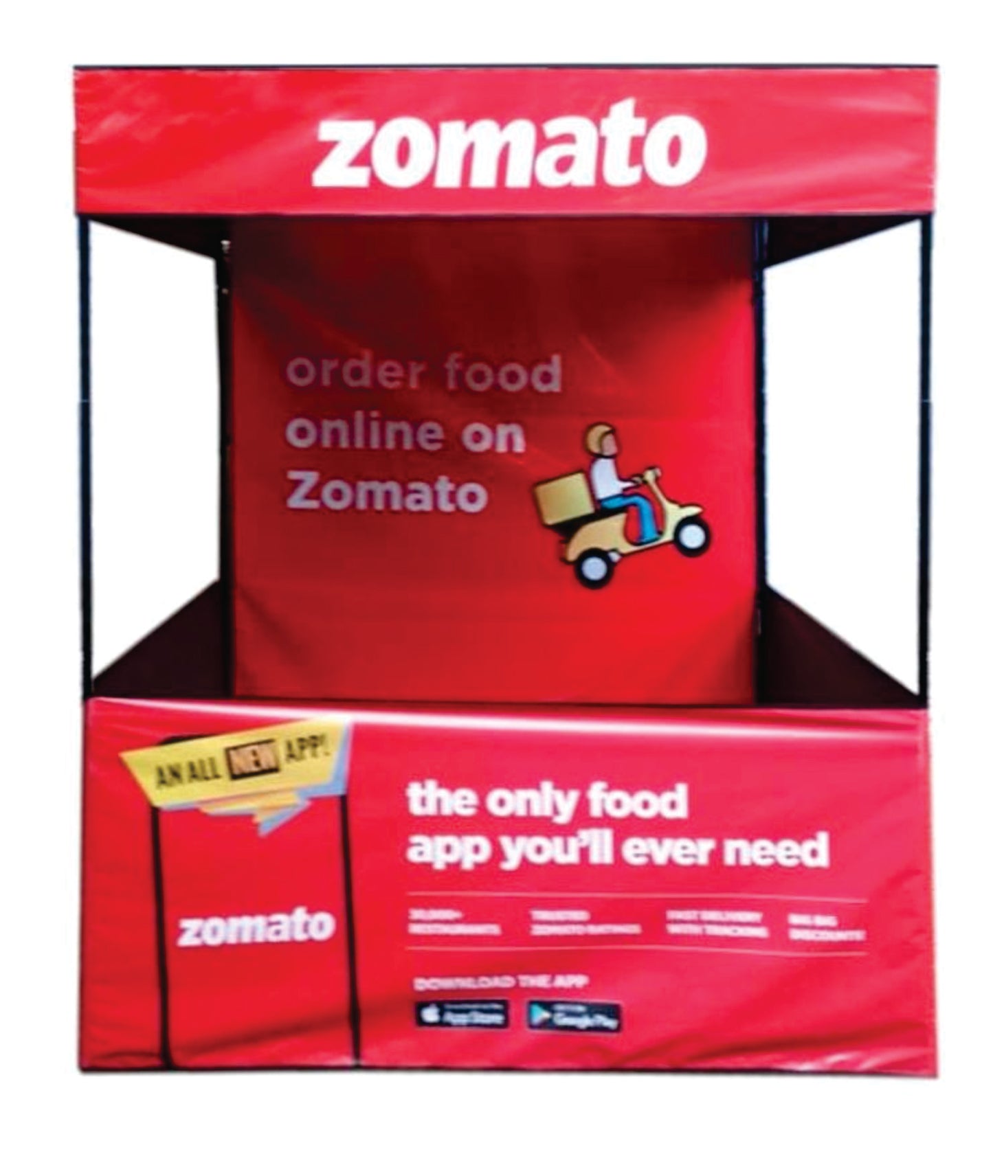 Promotional Canopy Tent - Demo Tent with Print Size in Feet 4' X 4' X 7' Rs 2450