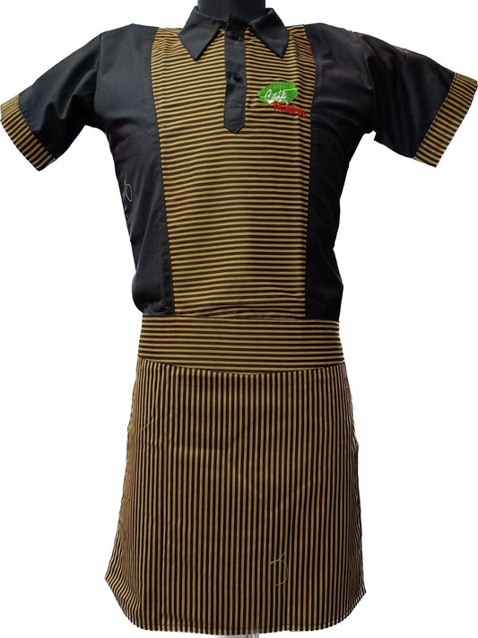 CHEF COAT WITH ATTACHED APRON COU