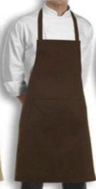 Apron Bib Gaberdine Brown Moq 6