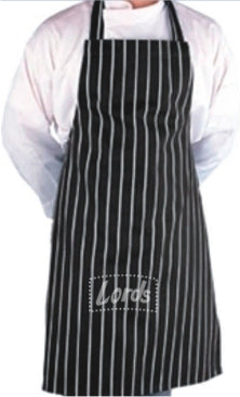 Apron Bib Black And White Single Striped Apron Code BA-07 Moq 6