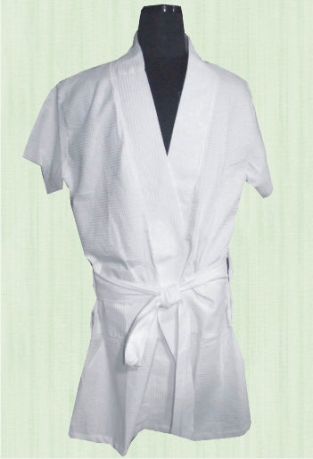 Bath Robe White Toweling Unisex