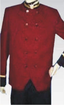 Bell Boy Uniform Set Maroon Coat and Black Trouser