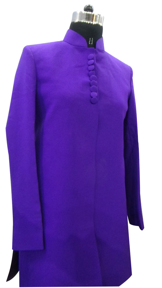 Indo Western Long Coat Purple for Female WCC-01