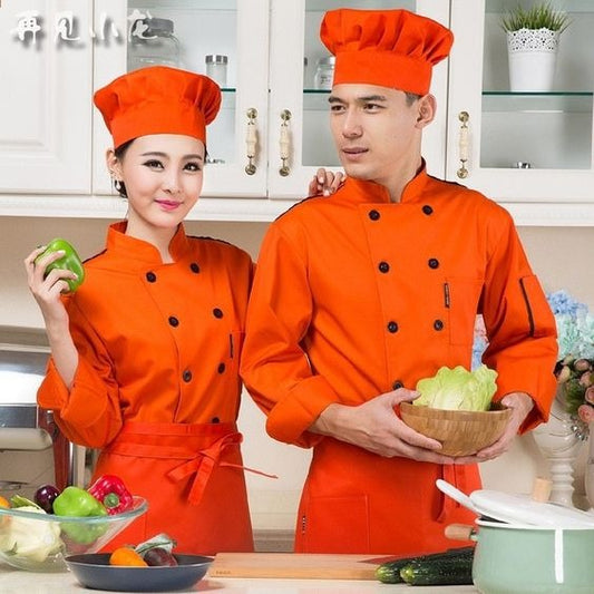 Chef Coat with Apron and Chef Cap CC-61