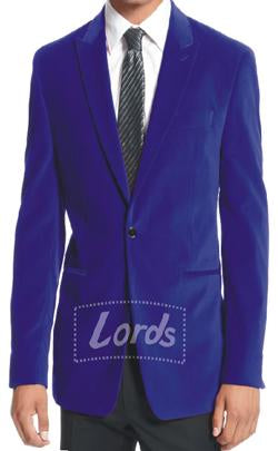 Blazer Mens Velvet Royal Blue Blazer | Lords