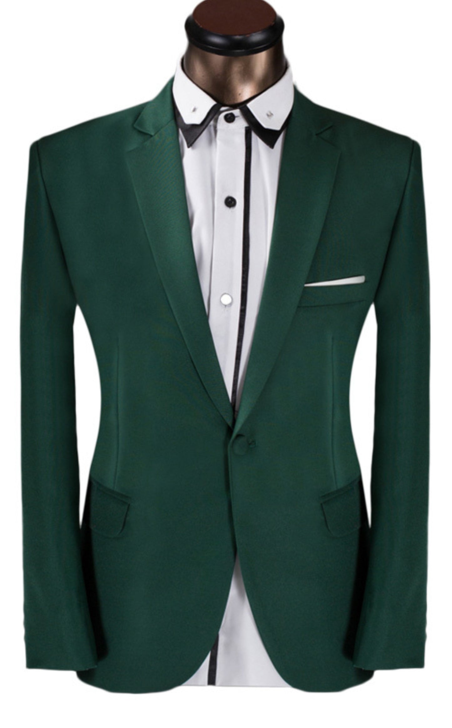 Blazer Bottle Green Twill Weave | Two Button Single Brest Blazer