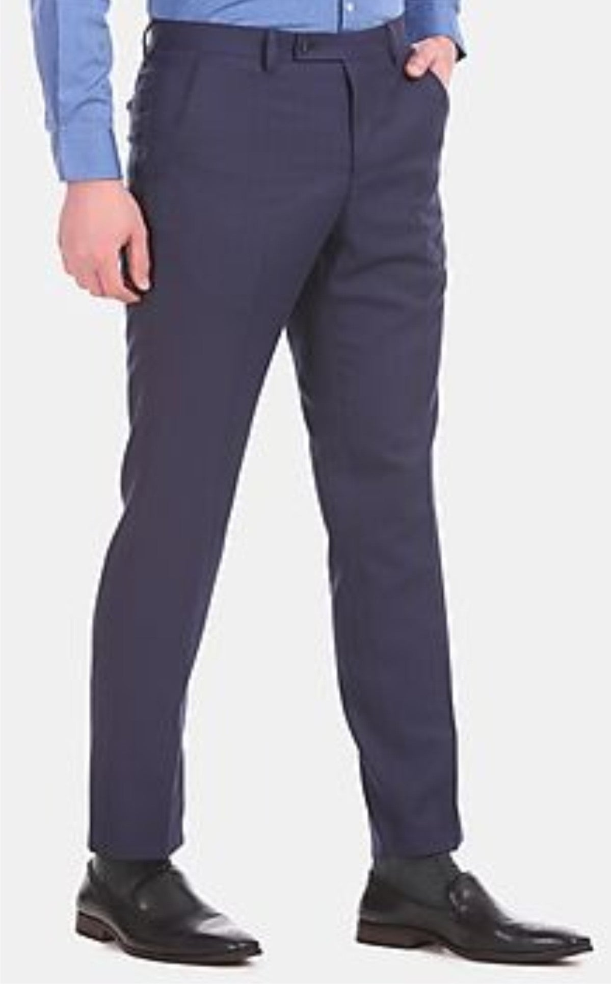 Trouser Pant N Blue Men's Formal Non Pleated Trouser Moq 2
