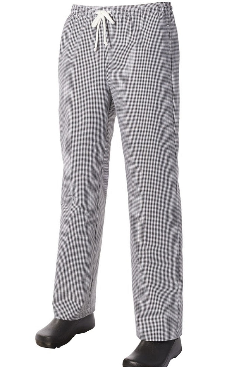 Trouser Chef Pant Men's Houndstooth check Makkhi Checks Drawstring