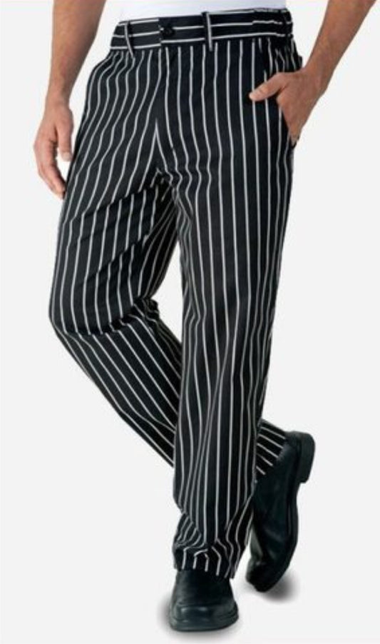 Trouser Chef Pant Men's Stripe Belted Trouser Moq 2