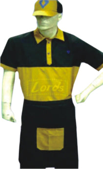 Service Uniforms T Shirt with Apron and Cap SU-04