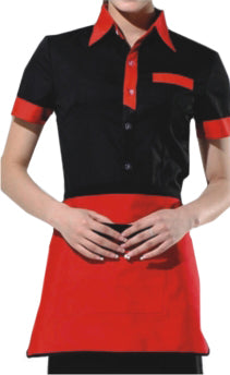 Service Uniforms T Shirt with Apron and Cap SU-09