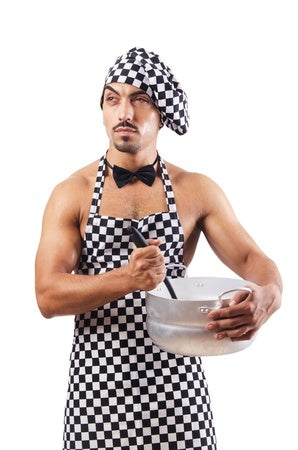 Apron Cap Set Shalimar Check Black & white Moq 6