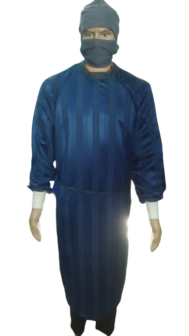 SURGEON GOWN WITH FULL FRONT AND SLEEVE WATER PROOF FABRIC