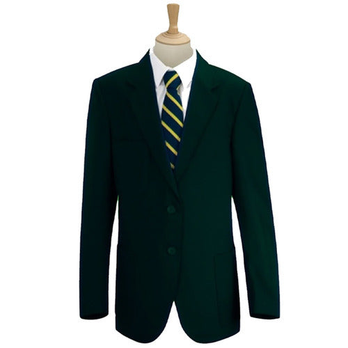 Boys Blazer Green Smart School Jacket Two Button With Patch Pockets