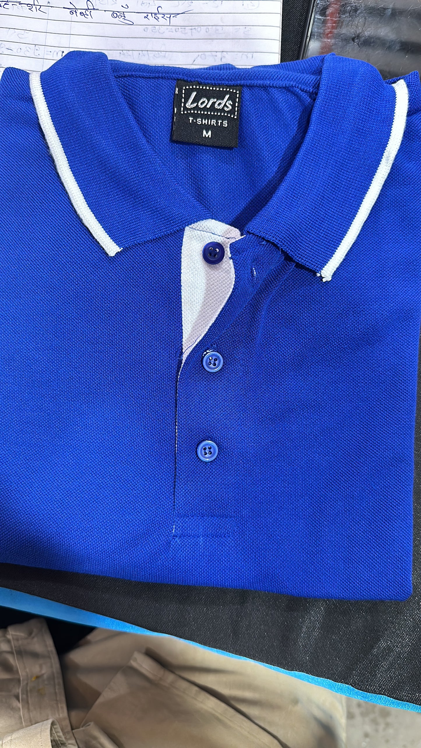 Tshirt Sap Matty Royal Blue  with White Tipping. Premium Tshirt