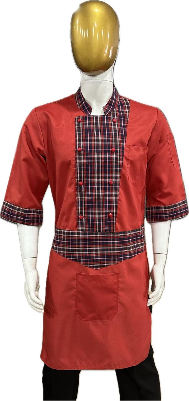 Chef Coat with Stitched Apron Code CCSA-10