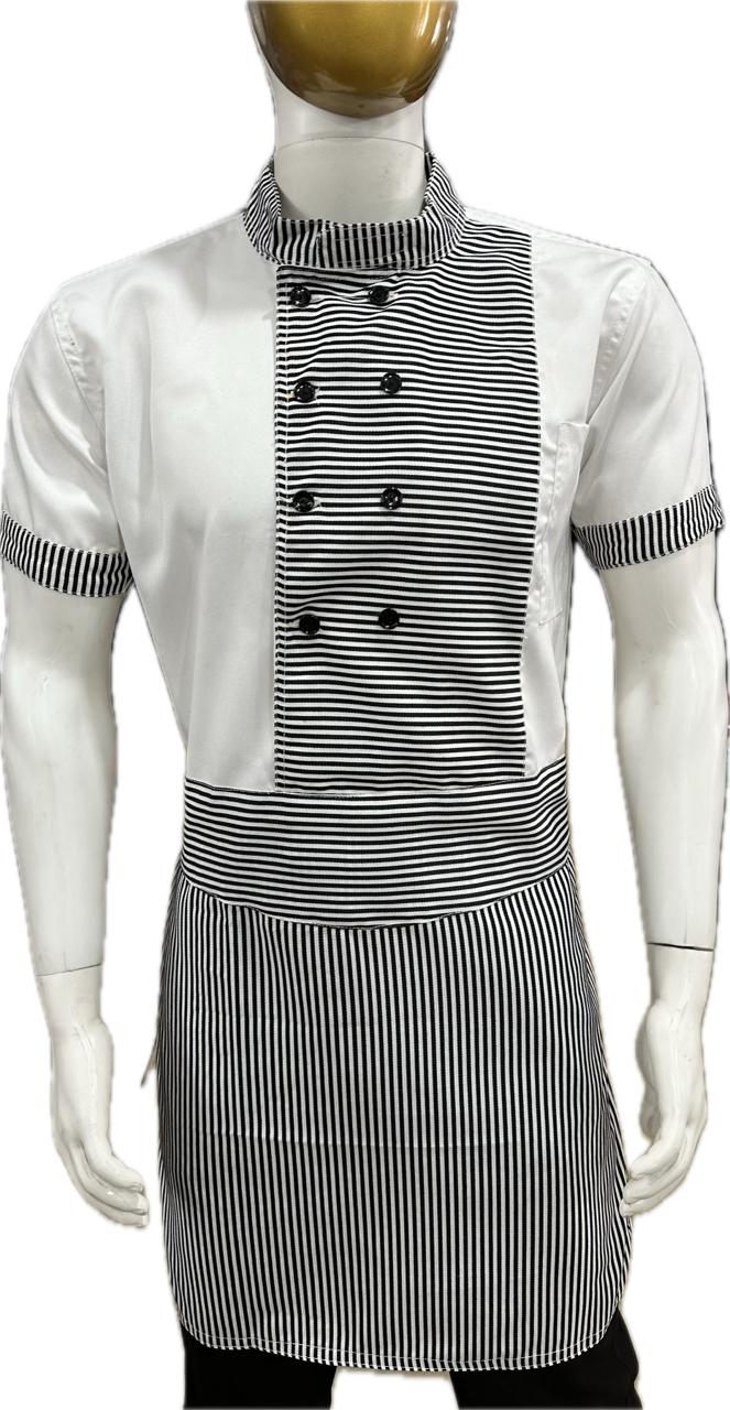 Chef Coat with Stitched Apron Code CCSA-04