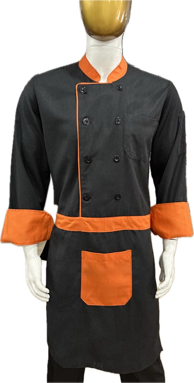 Chef Coat with Stitched Apron Code CCSA-09