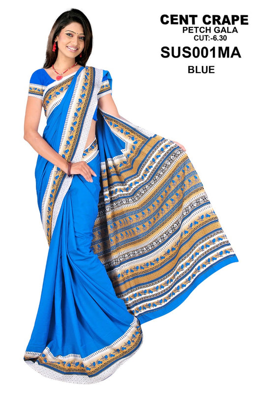 Saree Sari Premium Work Wear - SUS001MA BLUE