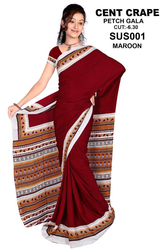 Saree Sari Premium Work Wear - SUS001 MAROON