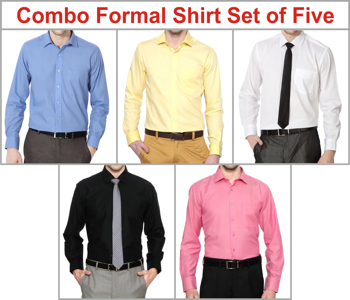 Combo Formal Shirt Set Of 5 Piece Premium Shirt SH-6-5