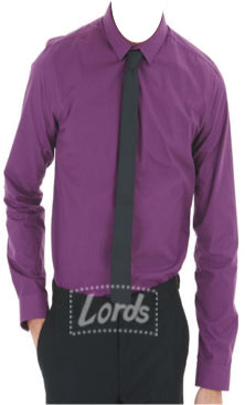 Shirt Formal Executive Style Dark Purple Color COS-09