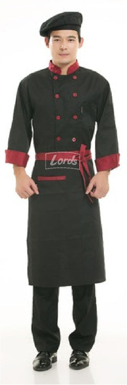 Chef Coat Executive Black Double Breasted ECC-50