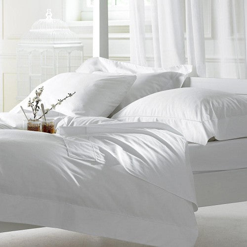 BEDSHEET PLAIN PERCALE 40's COUNT 220 TC RELIANCE FABRIC SIZE 100" X 112" PRICE RS 535 MOQ 3