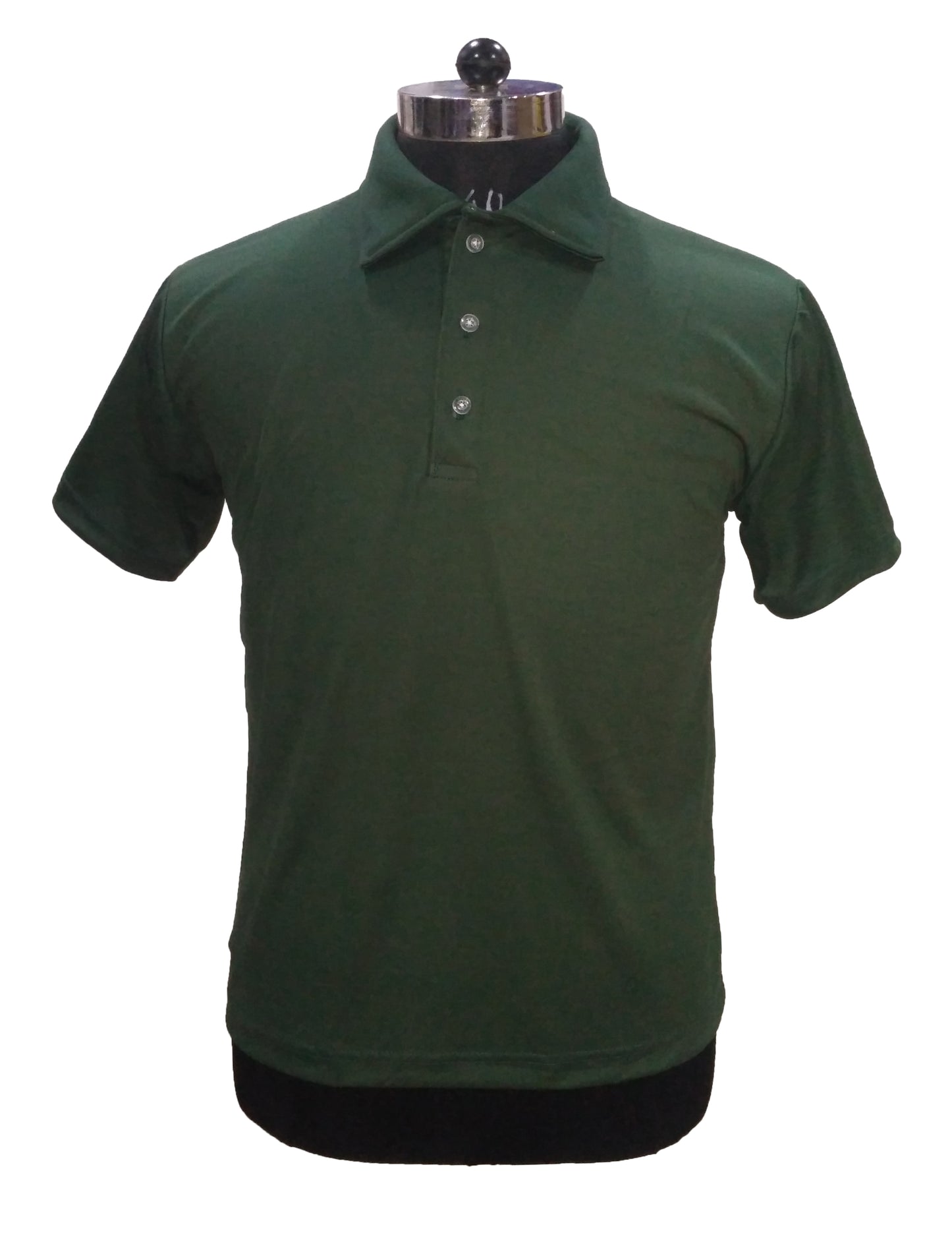 TShirt Bottle Green Plain Foam Collar Fabric Nirmal Knit Dry Fit