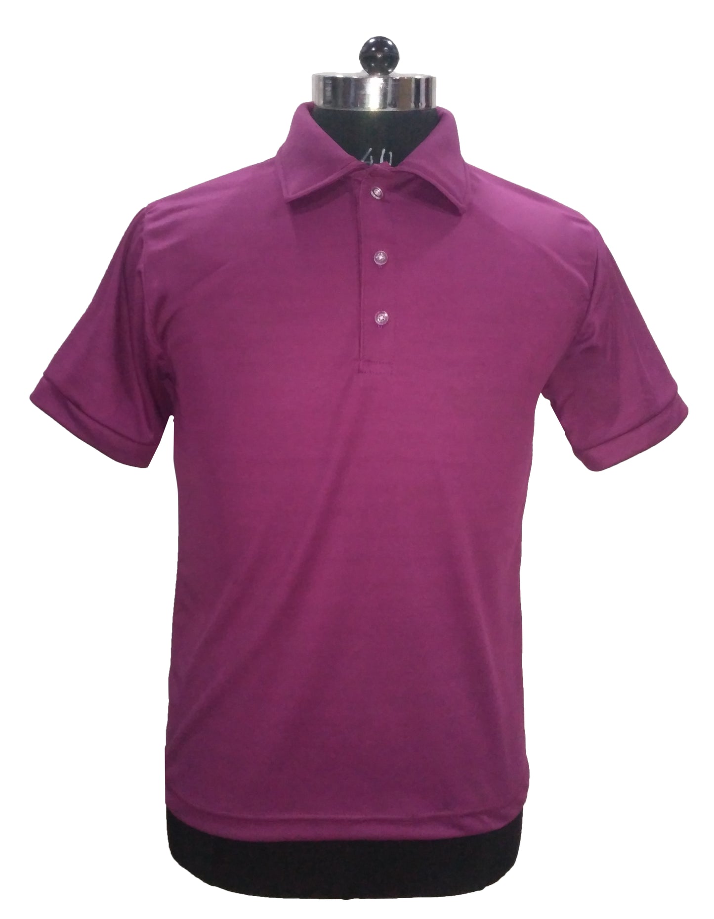 TShirt Purple Plain Foam Collar Fabric Nirmal Knit dry Fit