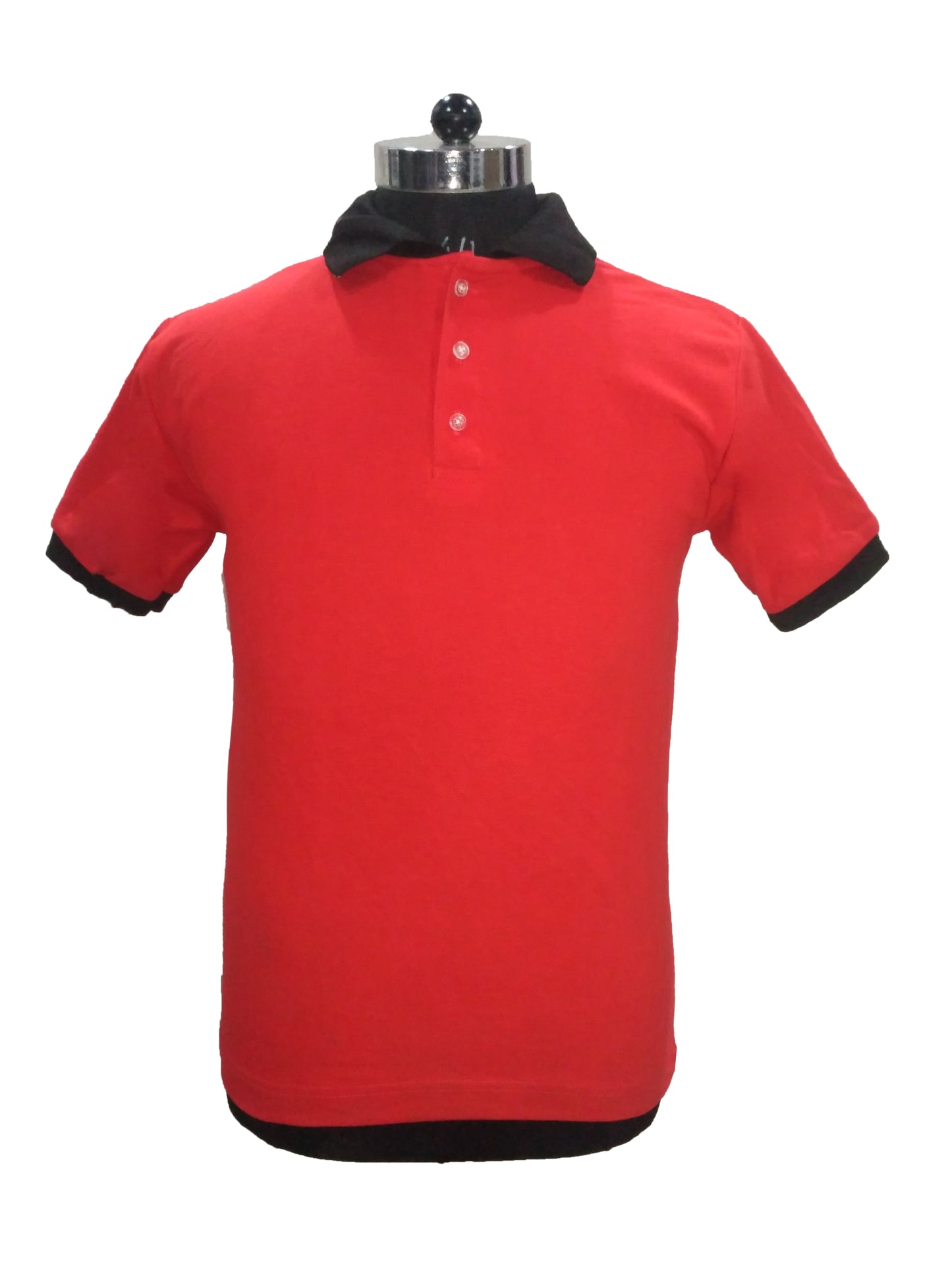 TShirt Foam Collar Red With Black Combination Fabric Nirmal Knit Dry Fit