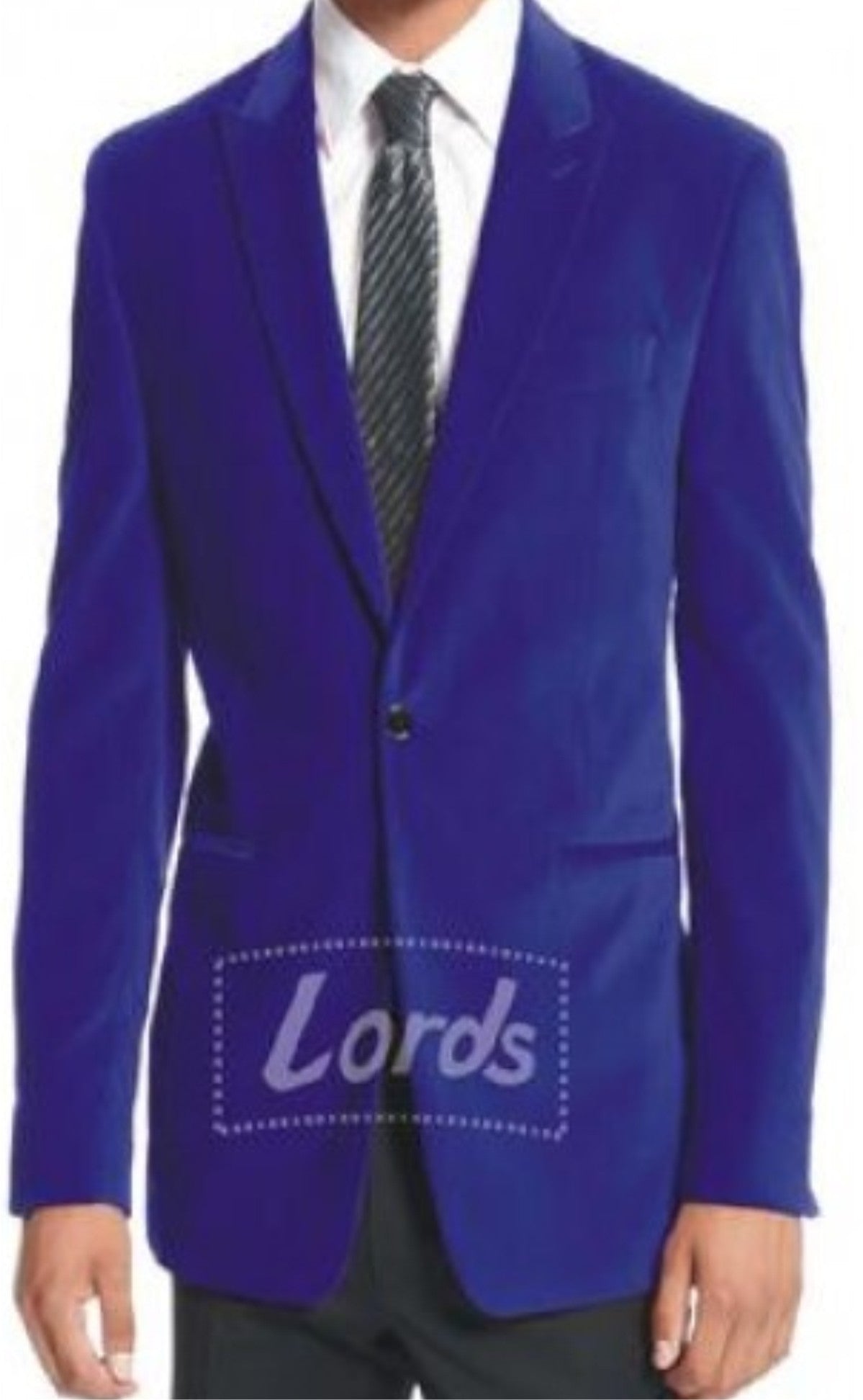 Blazer Royal Blue Velvet Two Button Single Brest Blazer