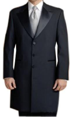 Coat Long Black Tuxedo Style Long Over Coat MB-58