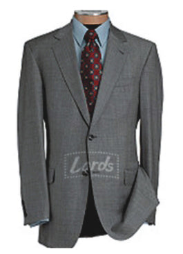 Blazer Worsted Grey Twill Weave | Two Button Single Breasted Blaze