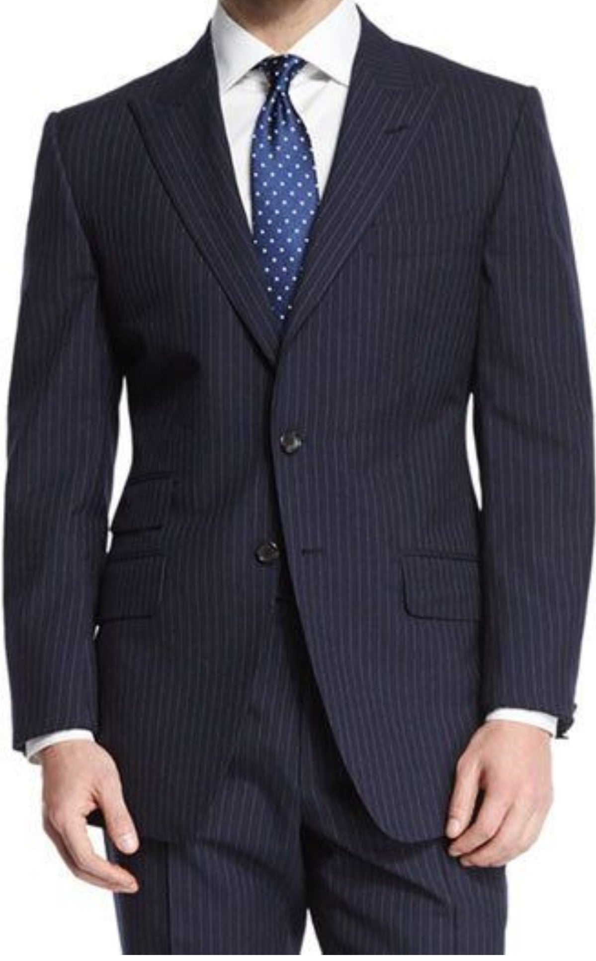 Suit Blue Stripe Complete Two Button Blazer, Trouser, Shirt & Neck Tie.  PRICE RS 1899 PER PIECE. MOQ 1