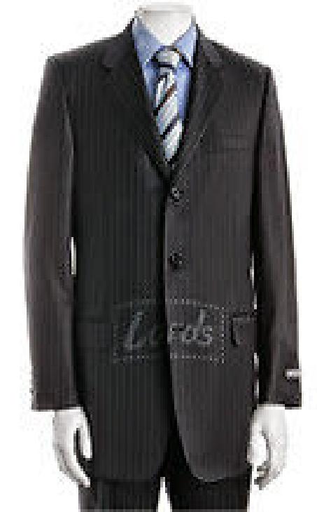 Suit Formal Black Self Stripe Blazer, Trouser, Shirt &  Neck Tie. . PRICE RS 1899 PER PIECE. MOQ 1