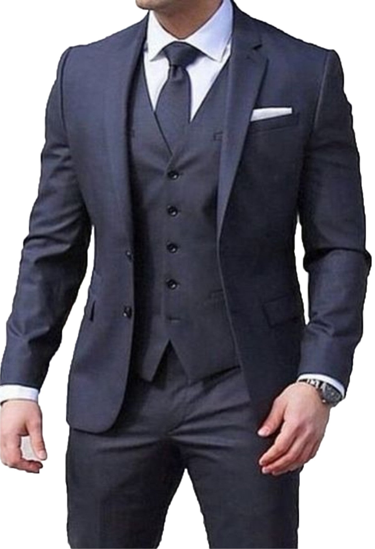 TUXEDO 3 PIECE SUIT- TUXEDO, WAIST COAT , SHIRT , TROUSER , POCKET SQUARE & TIE