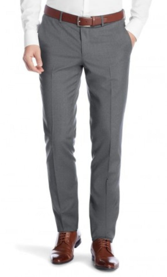 Trouser Pant Worsted Grey Men's Formal Non Pleated Moq 2