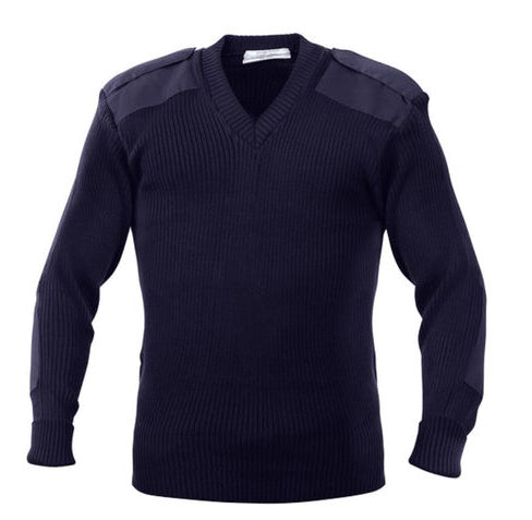 SWEATER SECURITY PULL OVER V NECK WOOLEN NAVY BLUE CASH MELON WOOL HEAVY GSM 425 GMS WEIGHT PER PIECE