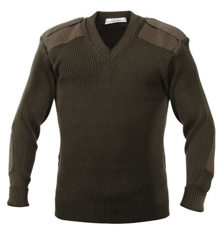 SWEATER SECURITY PULL OVER V NECK WOOLEN KHAKI CASH MELON WOOL HEAVY GSM 425 GMS WEIGHT PER PIECE