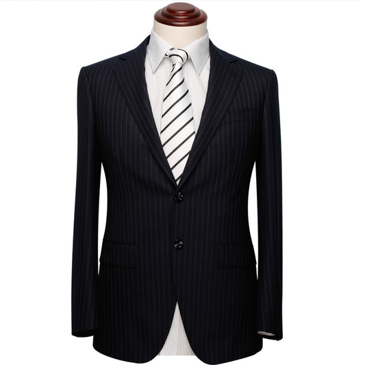 Blazer Black Pin Stripe Twill Weave Two Button Single Brest Blaze