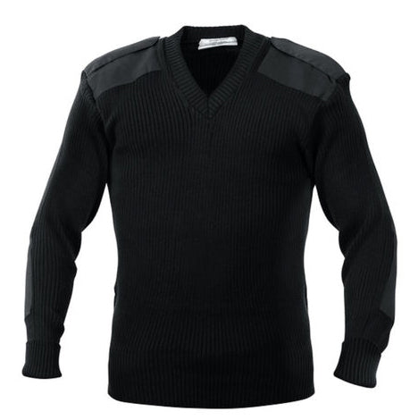 SWEATER SECURITY PULL OVER V NECK WOOLEN BLACK CASH MELON WOOL HEAVY GSM 425 GMS WEIGHT PER PIECE