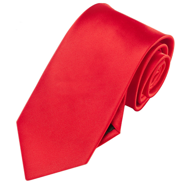 Neck Tie Sleek Red Micro Twill Fabric NTC-22