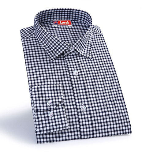 Shirt Siyaram Checks Shirt Navy Blue And White Check SH-168